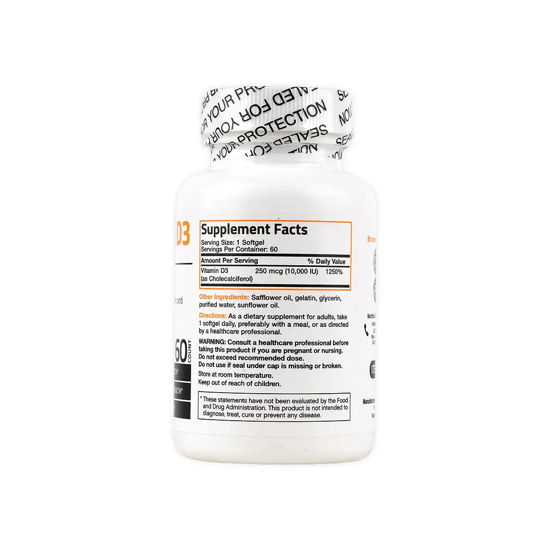 Bronson Vit D3- 10,000 Iu 60 Softgels