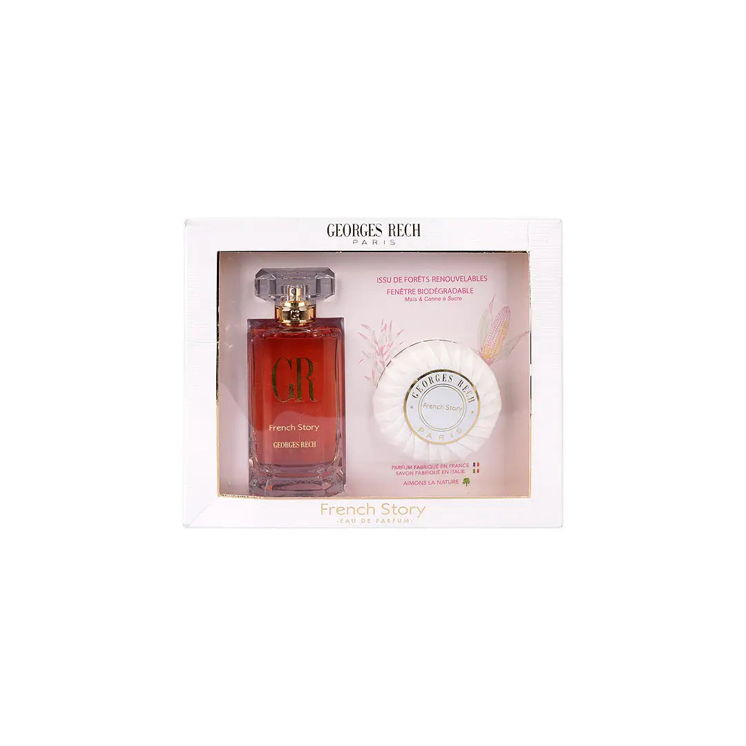 French Story EDP 100ml+Perfumed Soap 100g Gift Set-Women