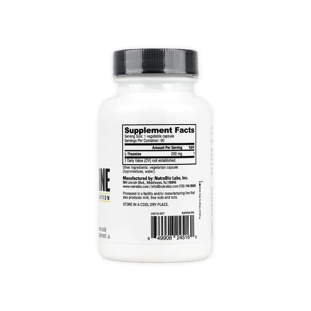 54730-Nutrabio L-Theanine 200mg 90 Capsules +1