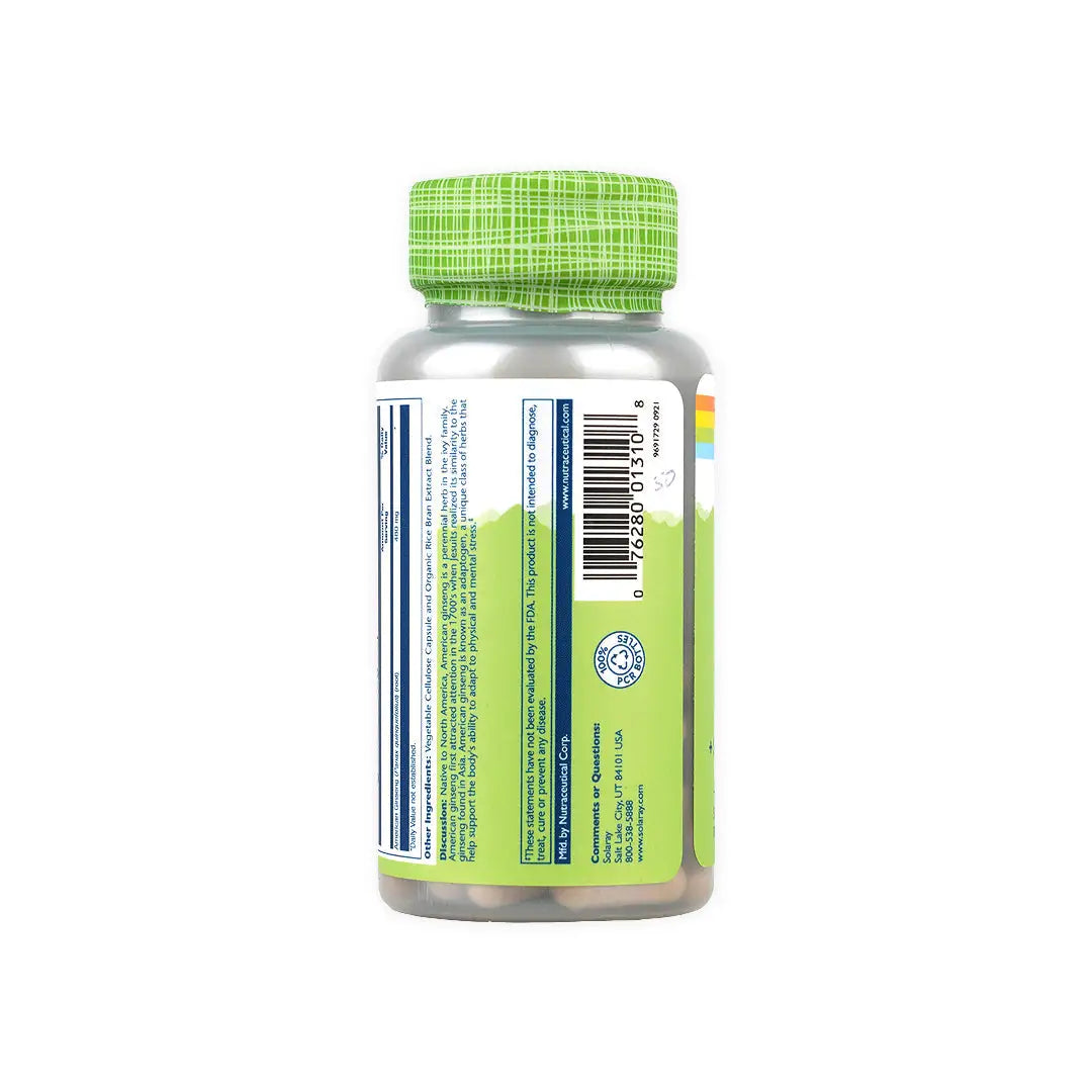 Solaray American Ginseng 480mg 50 Veg Caps