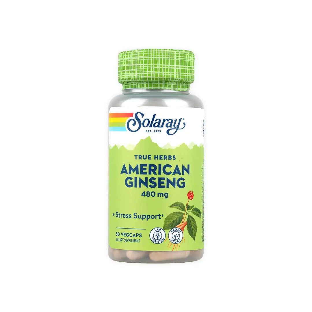 Solaray American Ginseng 480mg 50 Veg Caps