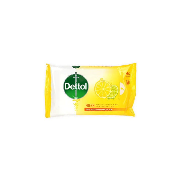 54774-Dettol Antibacterial Skin Wipes 40Pcs-Fresh