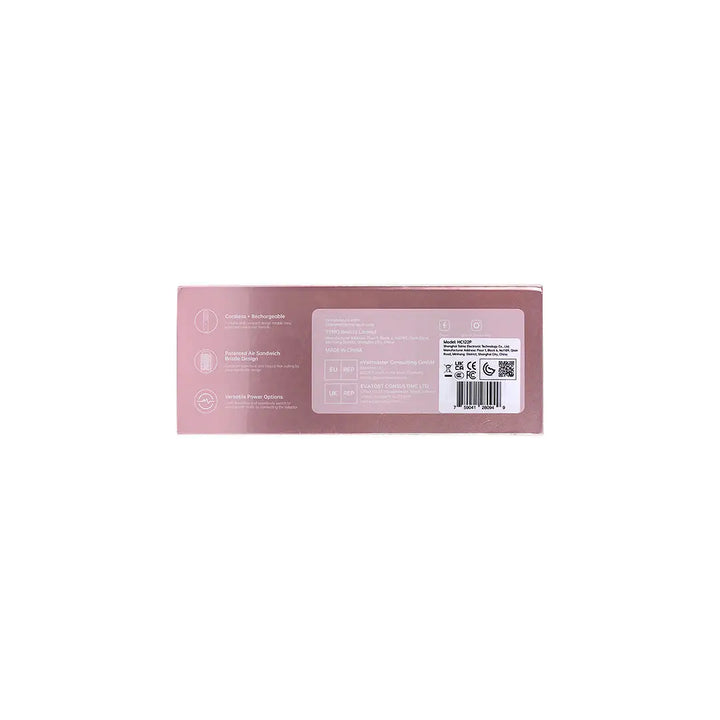 54791-Tymo Porta Pro Portable Hair Straightening Brush HC122P-Pink +5