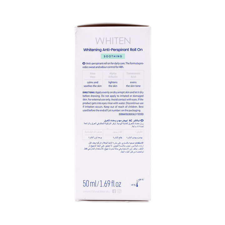 54794-Novaclear Whitening Anti-Perspirant Roll On 50ml-Soothing +2