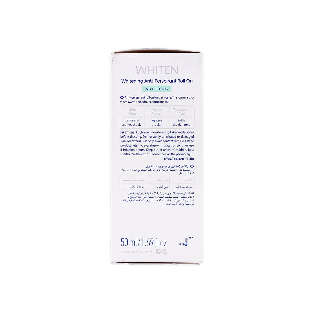 Novaclear Whitening Anti-Perspirant Roll On 50ml-Soothing