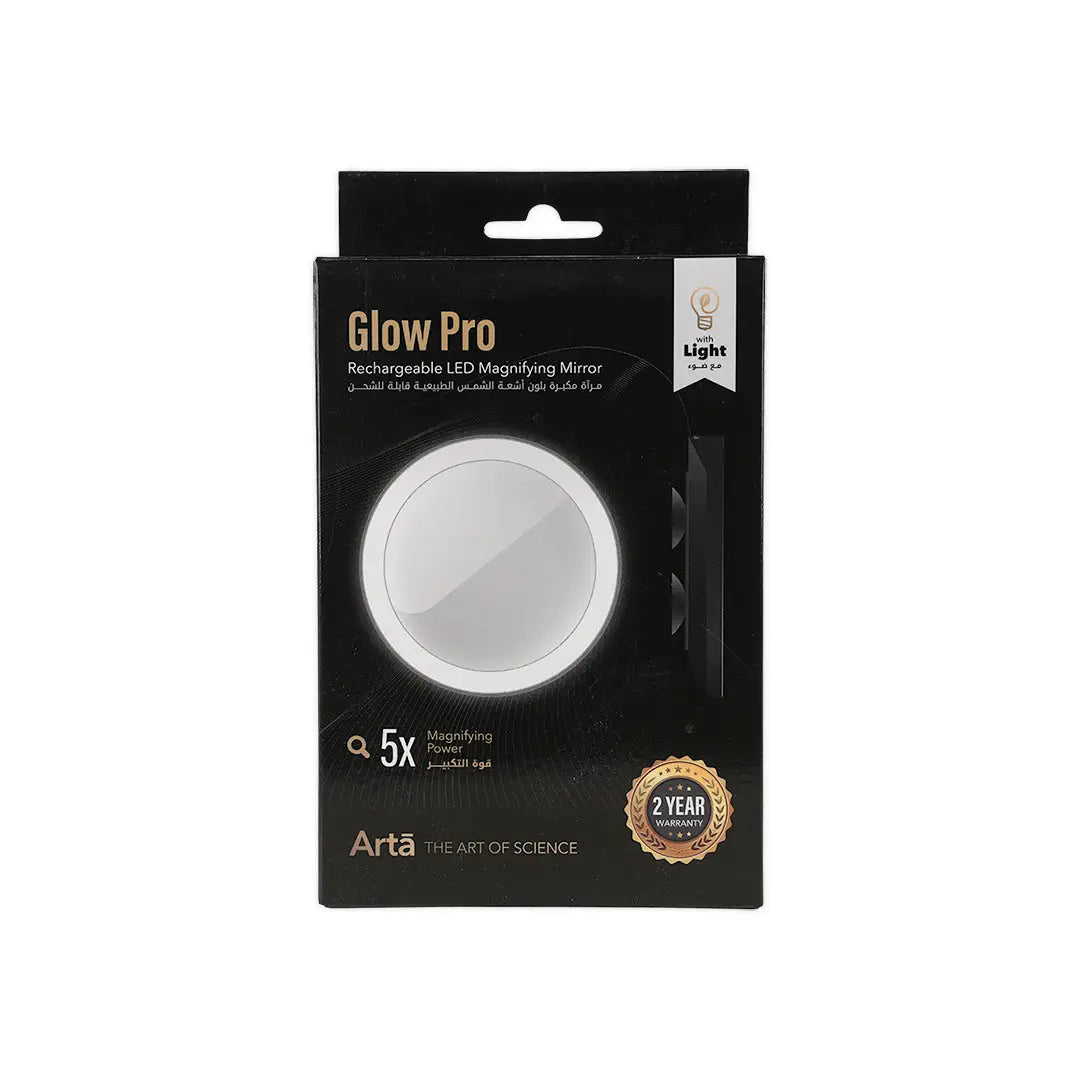 Arta Glow Pro Rechargeable Magnifying Mirror 5X