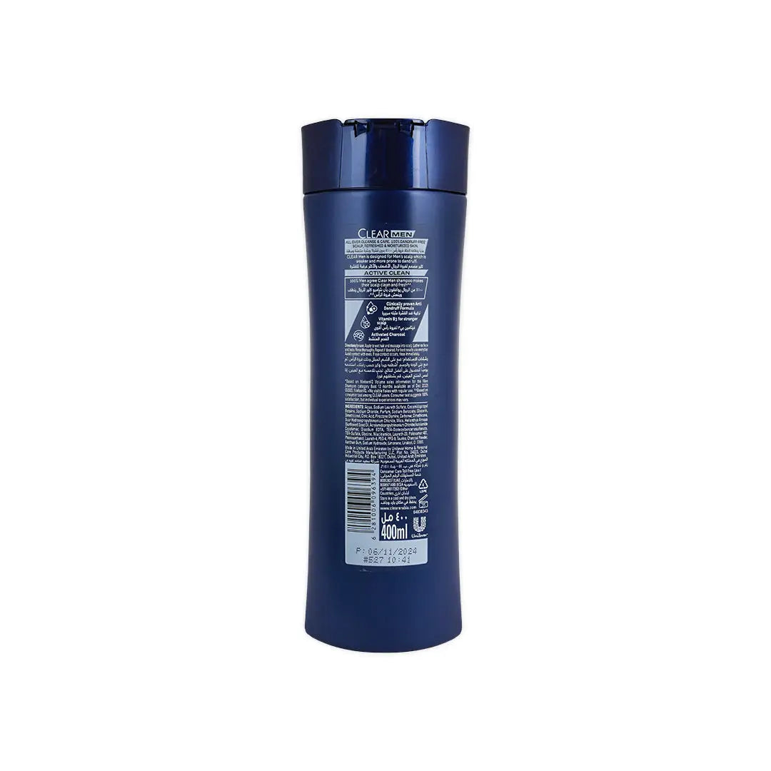 54989-Clear Men 3 In 1 Shampoo 400ml-Active Clean +1