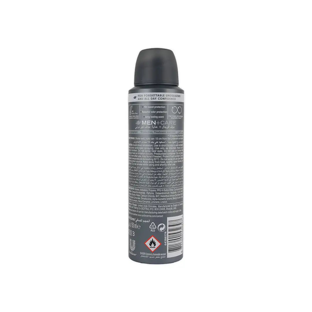 55004-Dove Antiperspirant Men+Care 72hrs Spray 150ml-Stain Defense +1