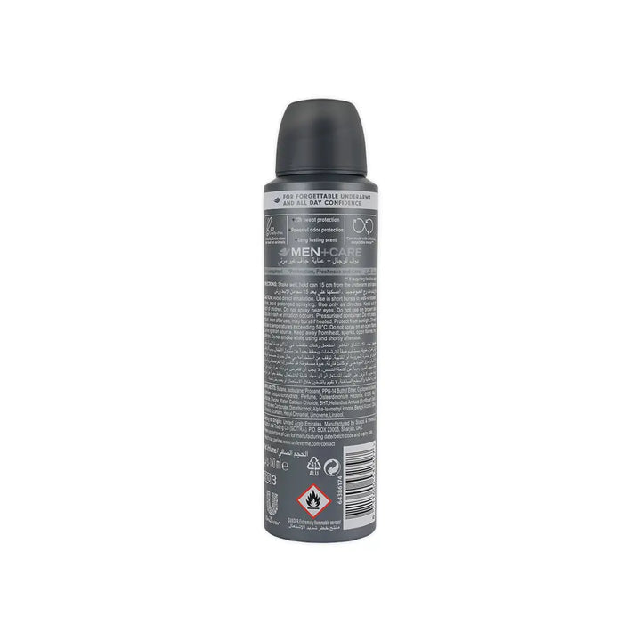 55004-Dove Antiperspirant Men+Care 72hrs Spray 150ml-Stain Defense +1