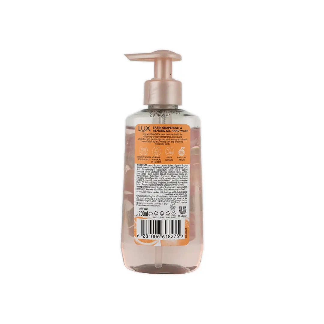 55006-Lux Satin Grapefruit & Almond Oil Hand Wash 250ml +1