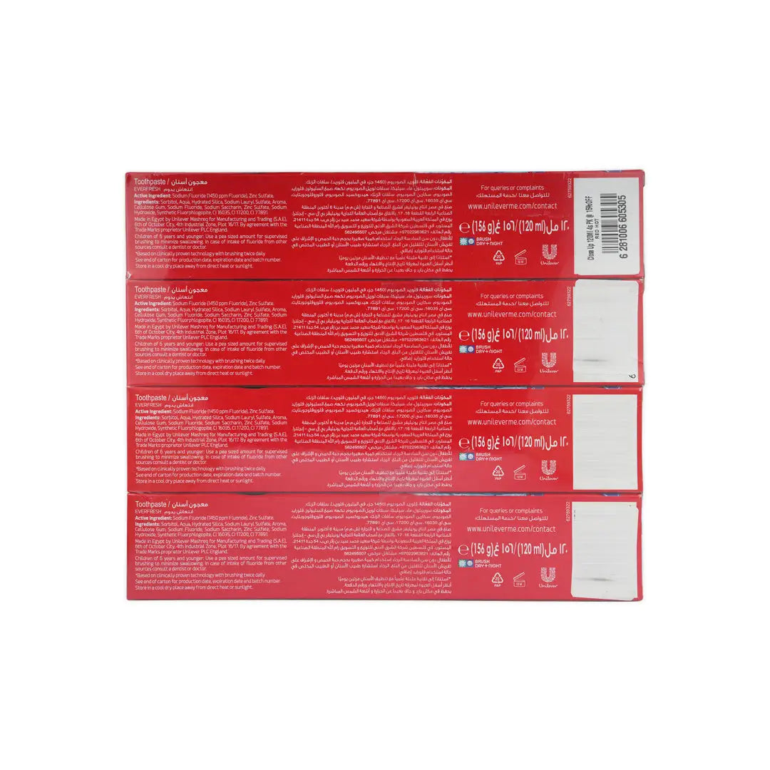 55017-Closeup 24H Fresh Breath Red Hot Toothpaste 4x120ml-Offer +1