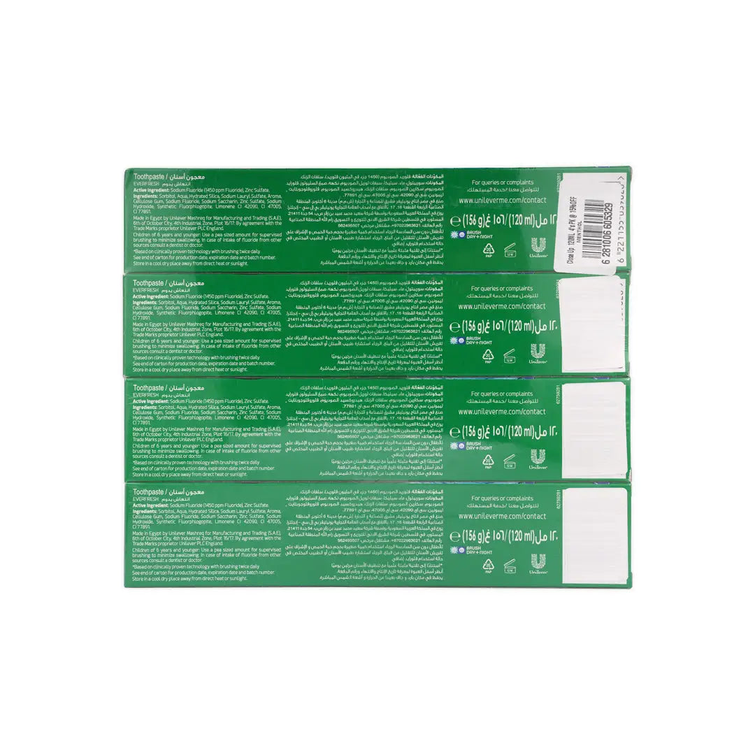 55018-Closeup 24H Fresh Breath Menthol Toothpaste 4X120ml–Offer +1