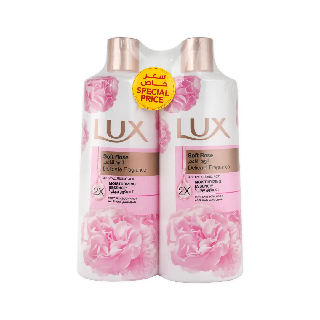 55020-Lux Soft Rose Body Wash 2X500ml