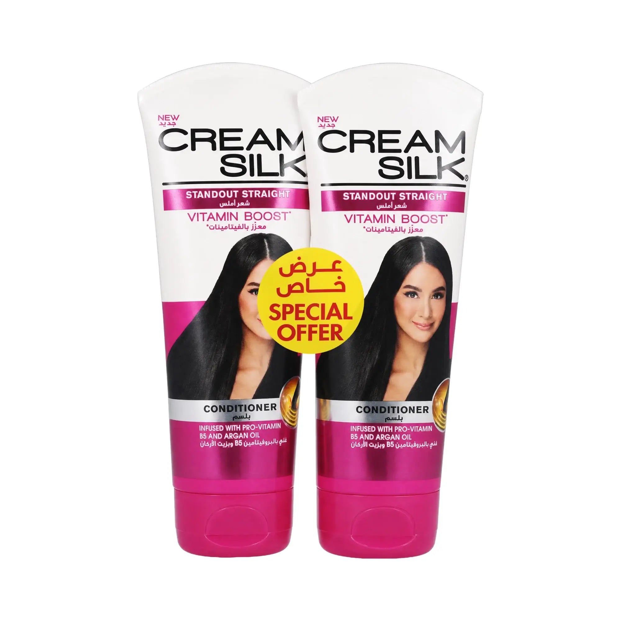 55033-Cream Silk Standout Straight Conditioner 2X180ml +1