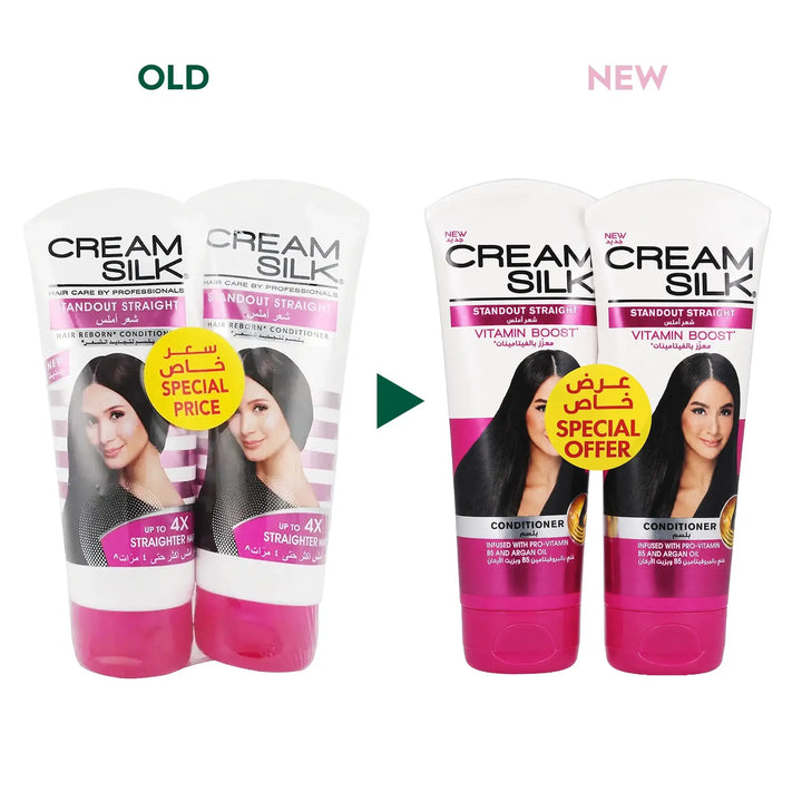 55033-Cream Silk Standout Straight Conditioner 2X180ml