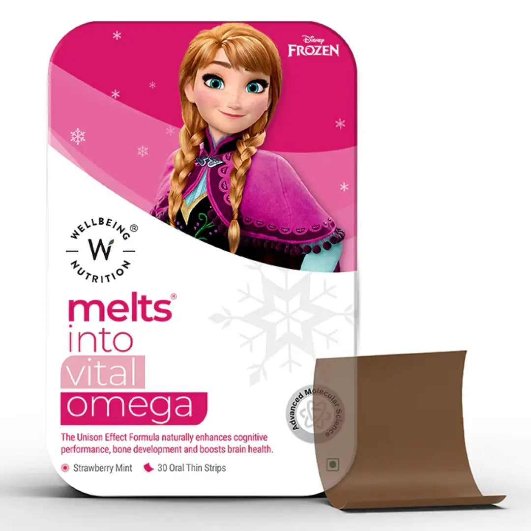 Wellbeing Melts Into Kids Vital Omega 30 Strips-Girl
