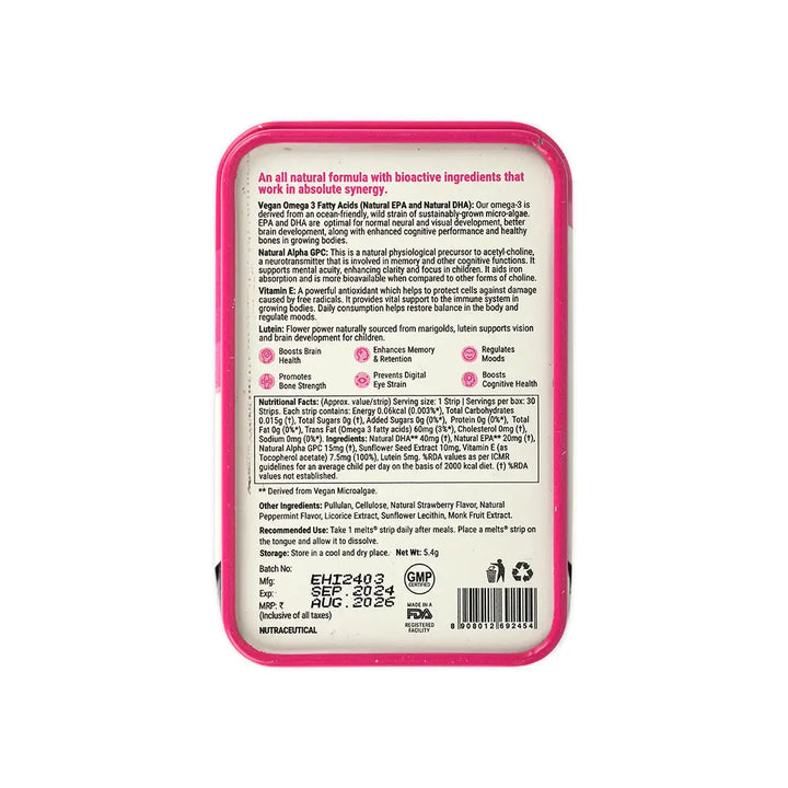 55047-Wellbeing Melts Into Kids Vital Omega 30 Strips-Girl +2