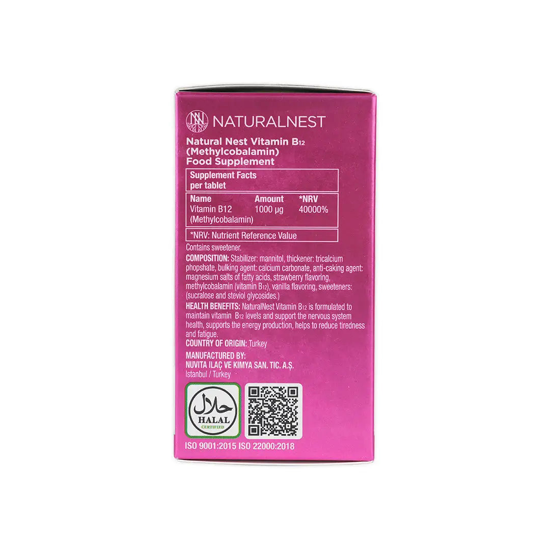 Naturalnest Vitamin B12 1000mg 60 Tablets