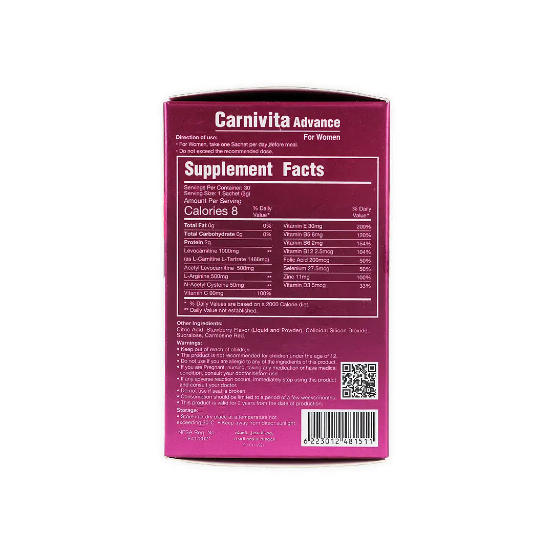 Limitless Carnivita Advance For Women 30 Sach
