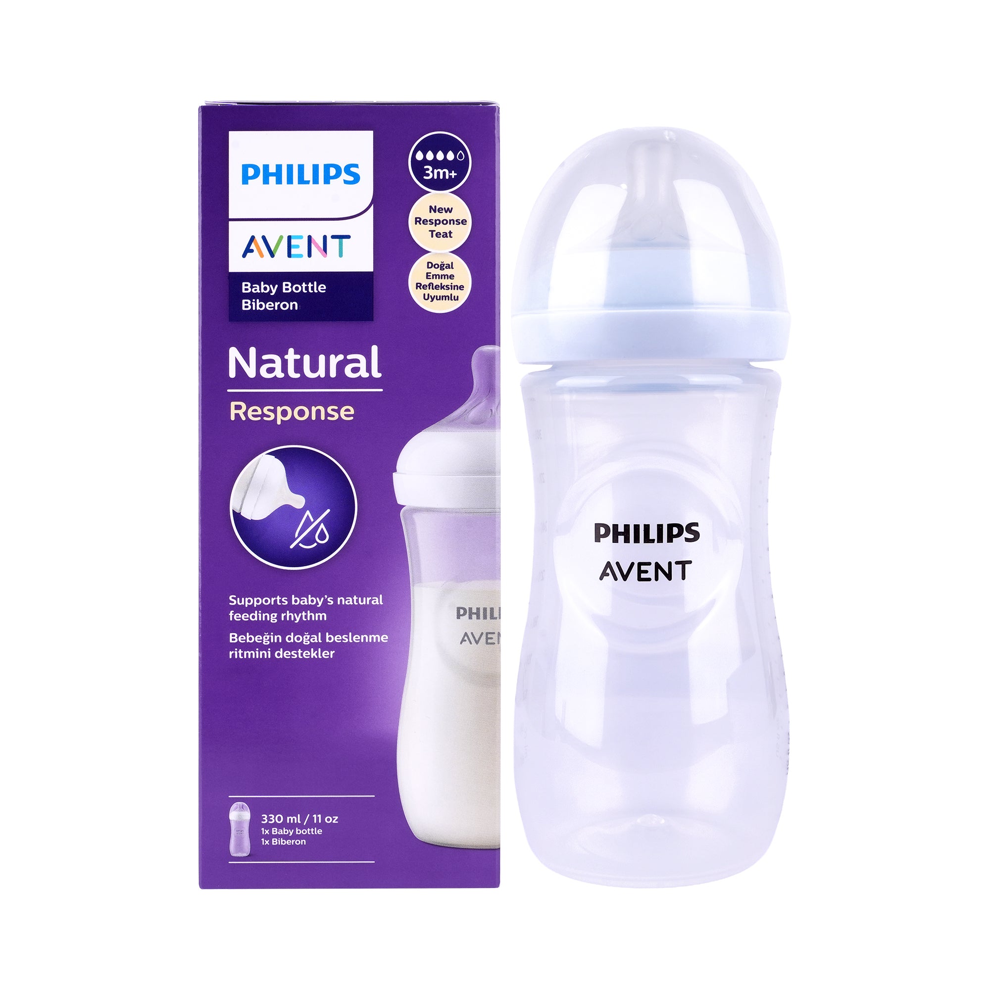 55106-Avent Natural Baby Bottle 3m+ 330ml-Y906/01(PA704)