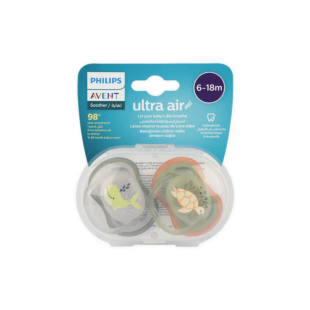 55108-Avent Ultra Air Soother 6-18m 2Pcs-F085/60(PA267)