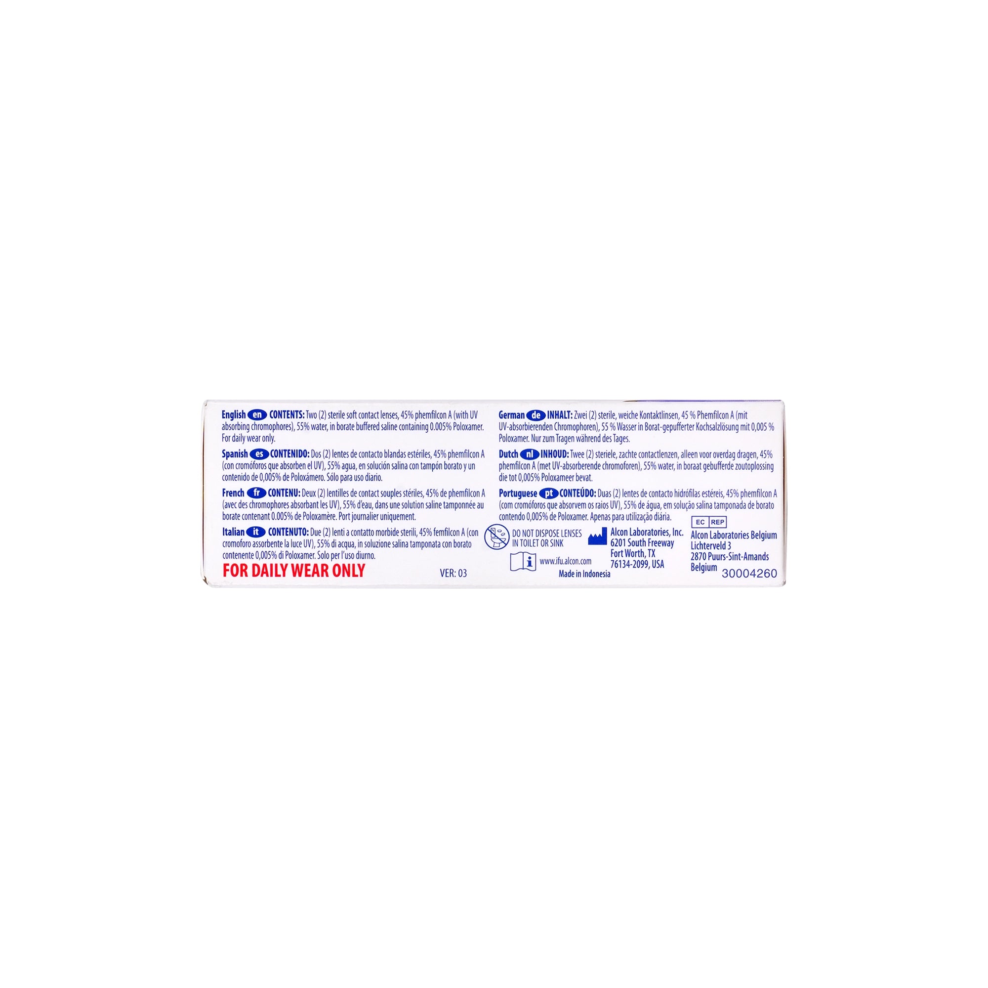 55111-Freshlook Color Blend Monthly Lenses - Blue +4