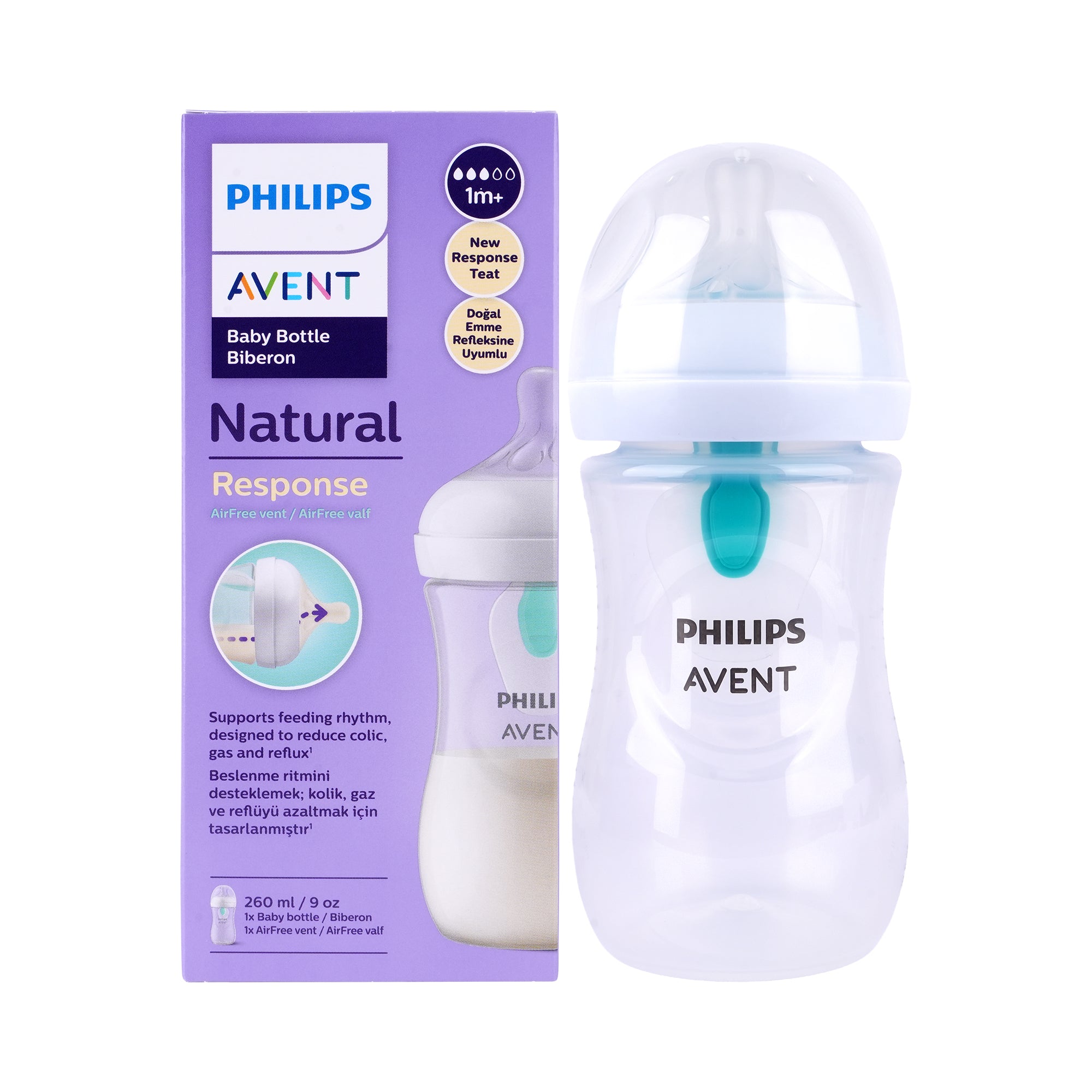 55114-Avent Natural Baby Bottle 1m+ 260ml-Y673/01(PA712)