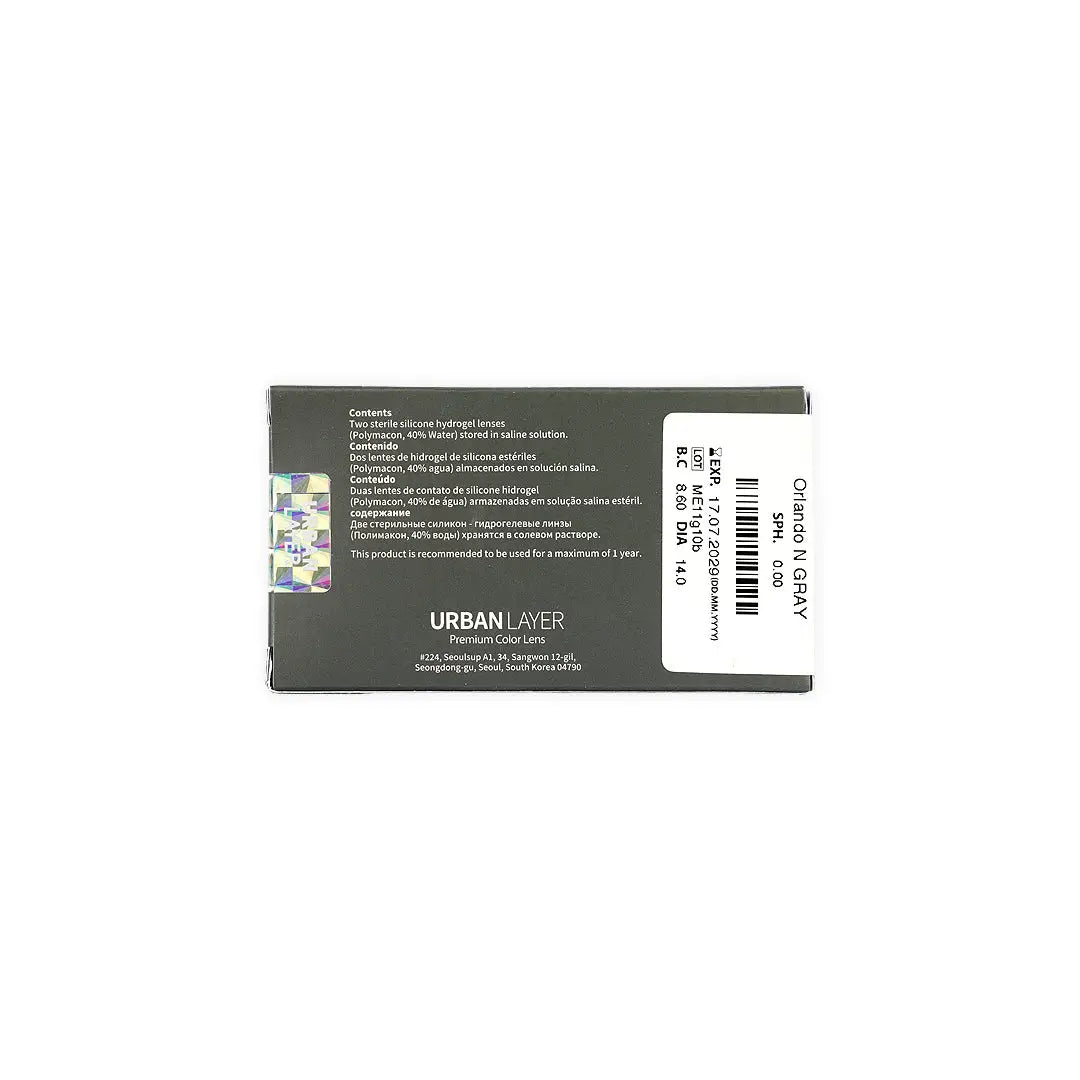 Urban Layer Yearly Lenses 2pcs-Orlando N Gray