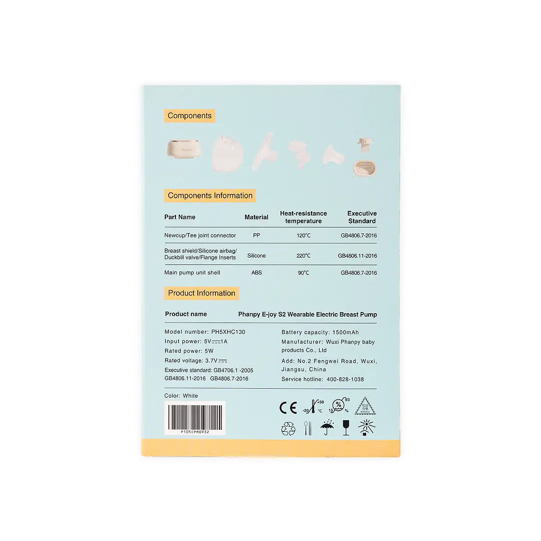 Phanpy E-Joy-S2 Wearable Electric Breast Pump