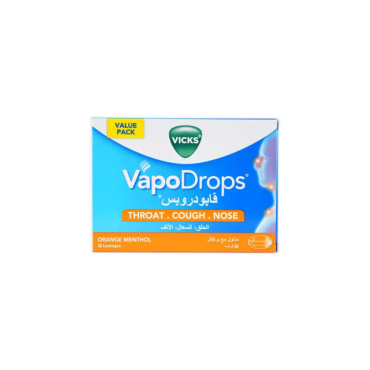 55147-Vicks Vapodrops Orange Menthol 36pcs