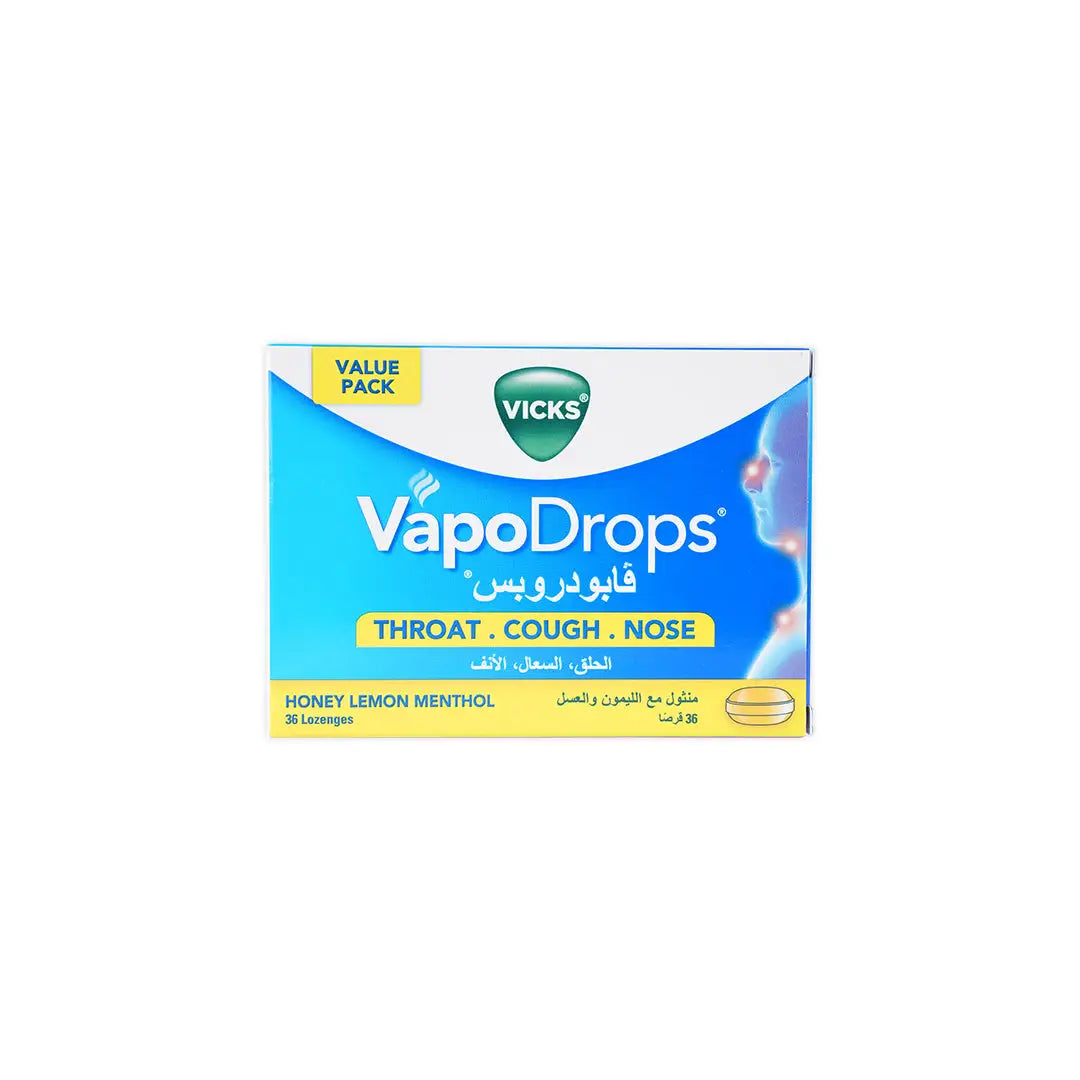 55149-Vicks Vapodrops Honey Lemon Menthol 36pcs
