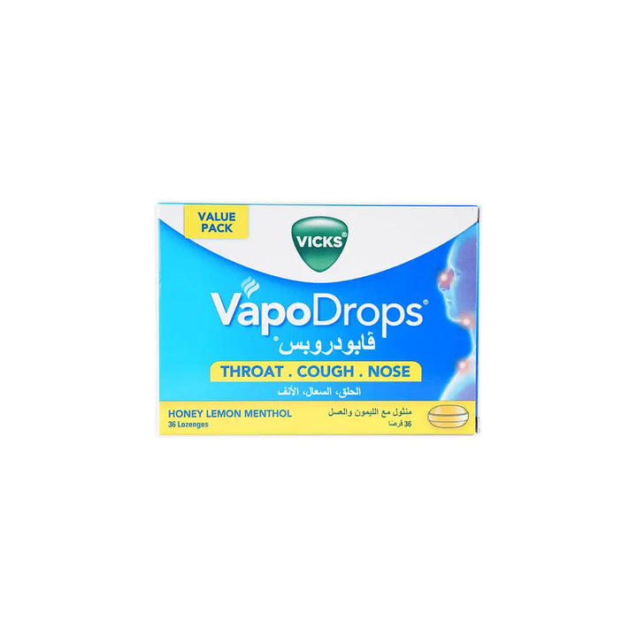 55149-Vicks Vapodrops Honey Lemon Menthol 36pcs