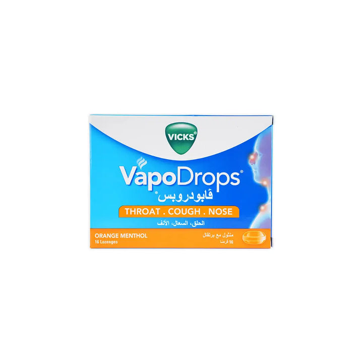 55150-Vicks Vapodrops Orange Menthol 16pcs