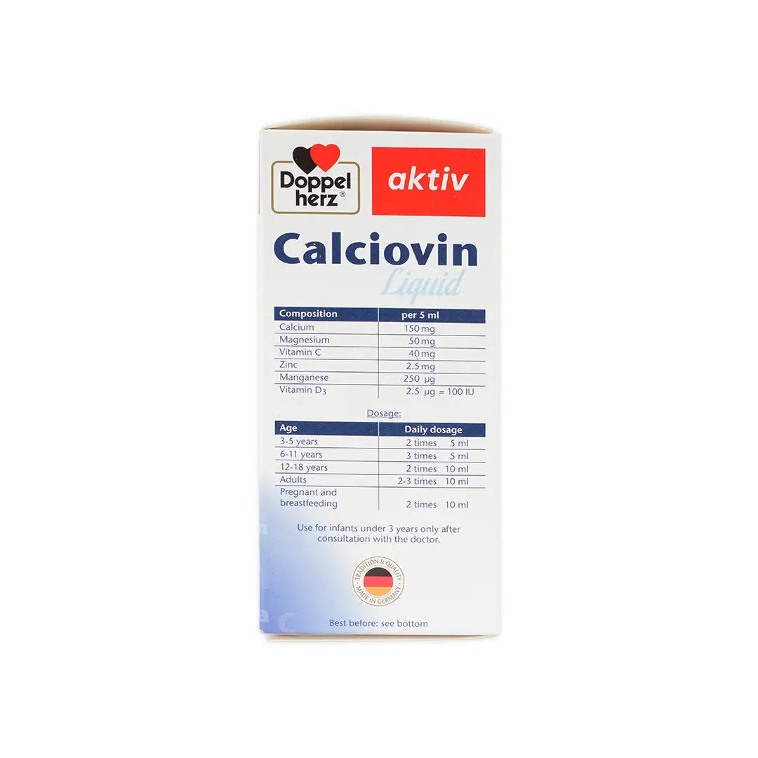 55163-Doppelherz Calciovin Liquid 200Ml +1