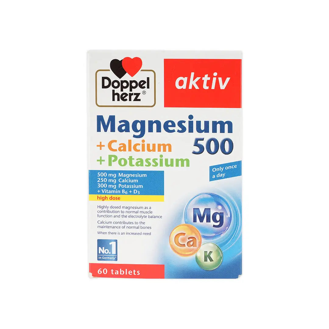 55165-Doppelherz Magnesium+Ca+Potassium 60Tabs