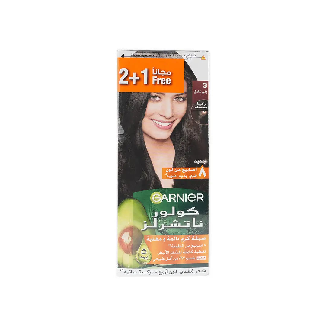 55216-Garnier Color Naturals No.3-Dark Brown (2+1)