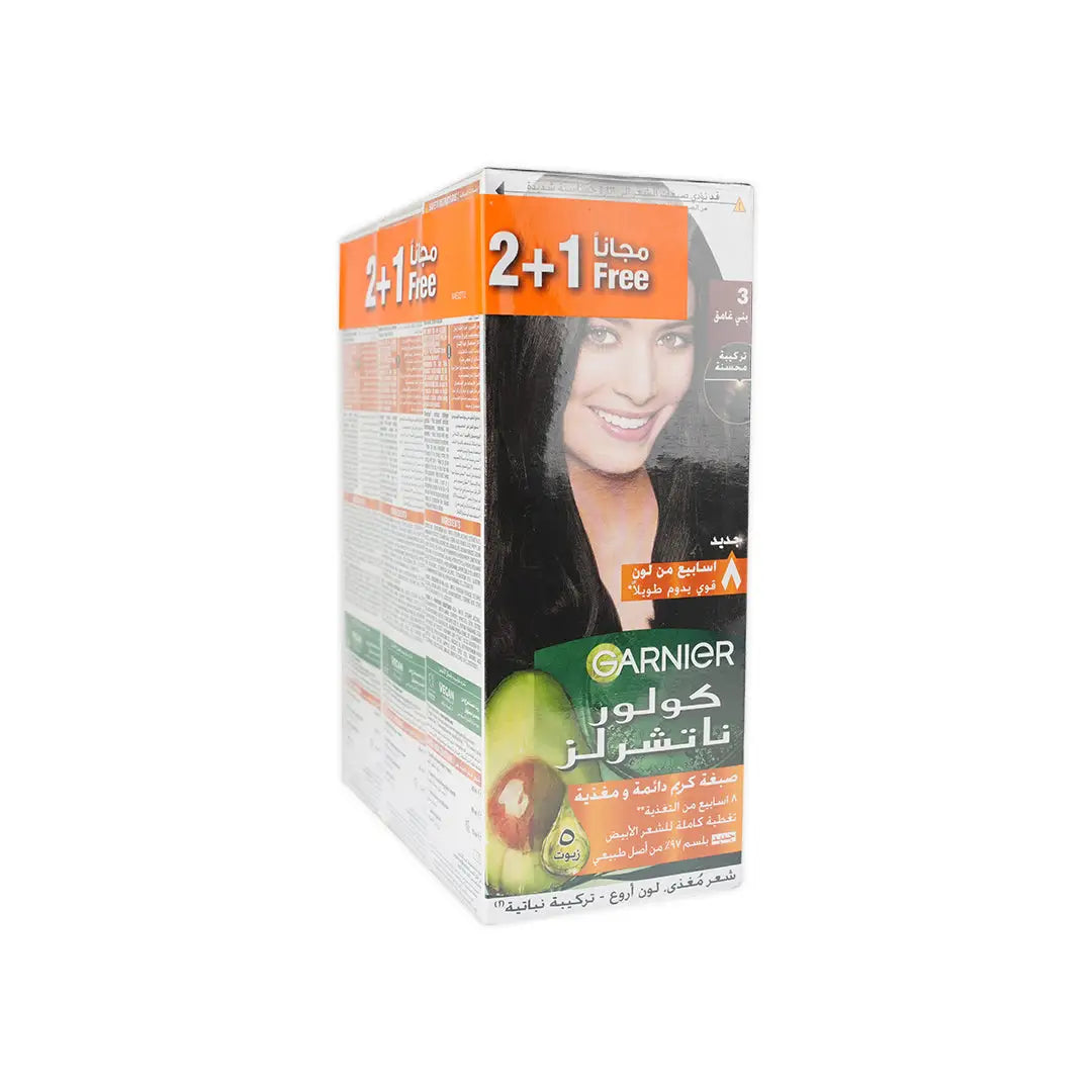 Garnier Color Naturals No.3-Dark Brown (2+1)