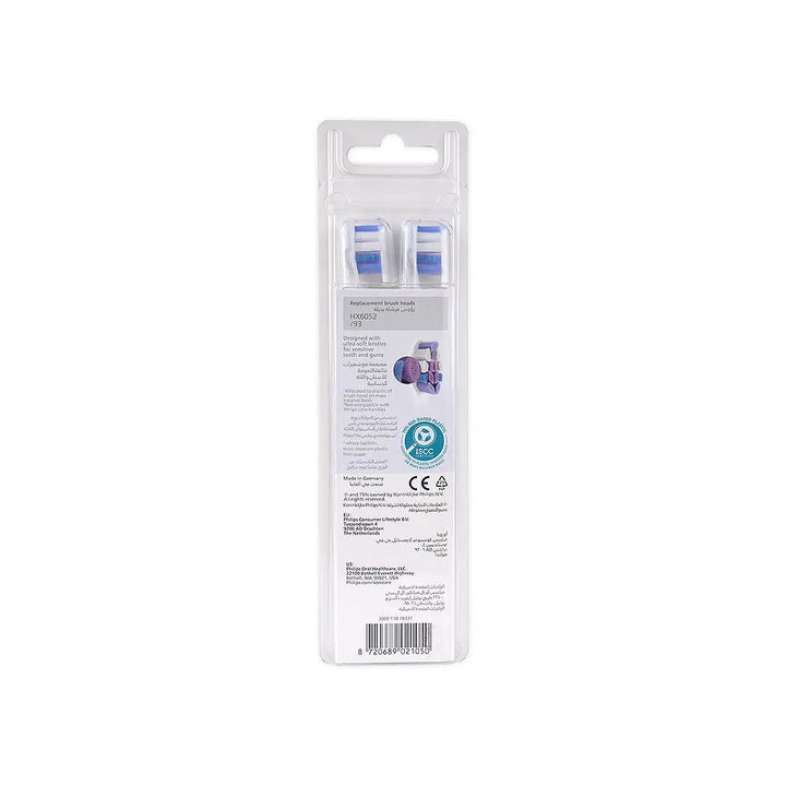 55247-Philips Sonicare S2 Sensitive 2 Brush Heads White HX6052/93 +1