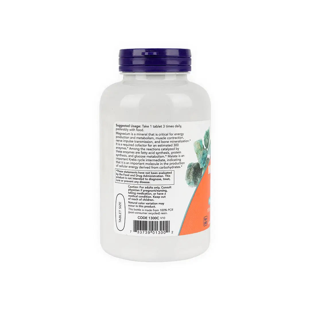 Now Magnesium Malate 1000 Mg 180 Tabs