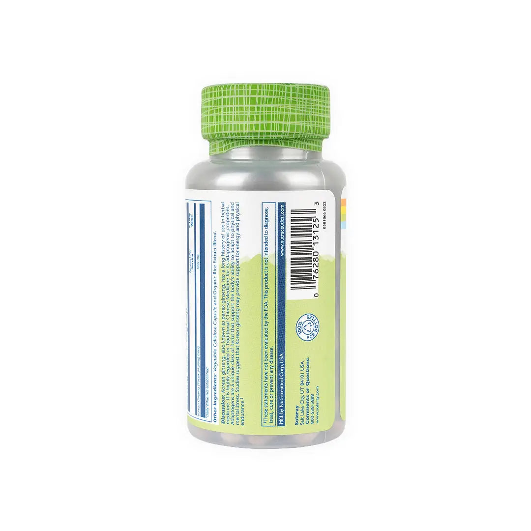 55263-Solaray Korean Ginseng 550mg 100Veg Caps +2