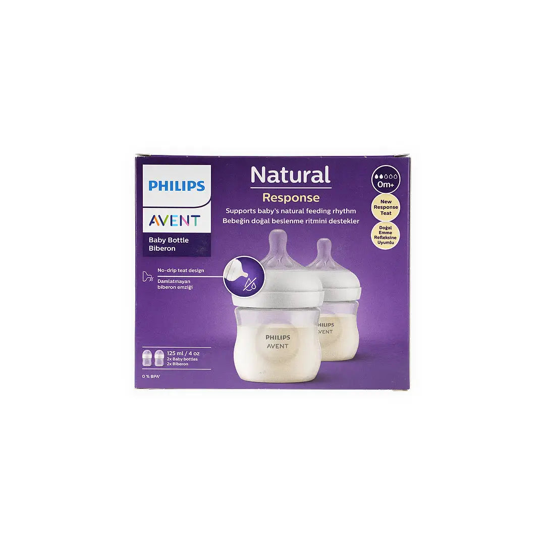 Avent Natural Baby Bottle 0m+ 125ml 2Pcs-SCY900/02(PA701)