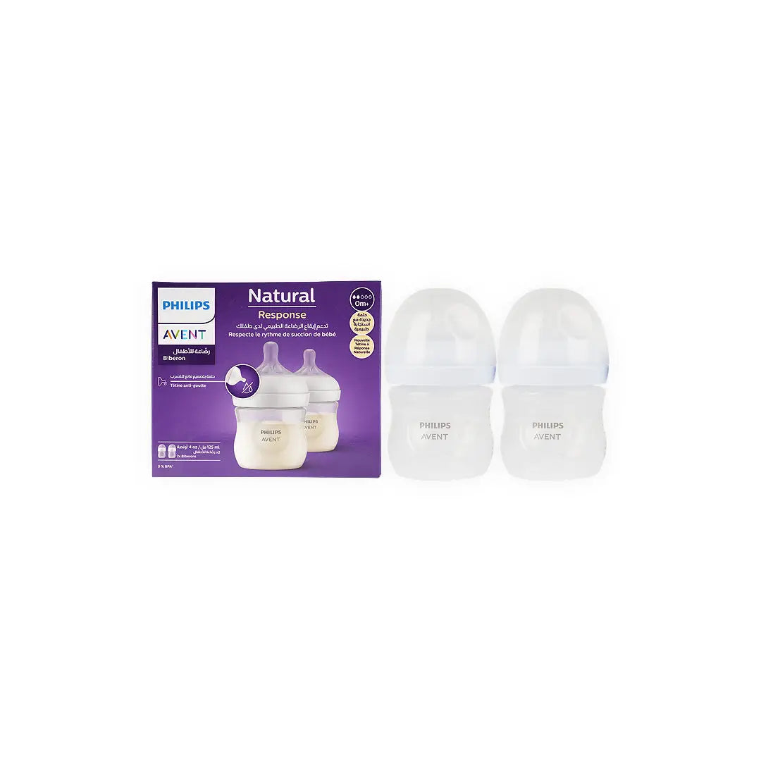 55268-Avent Natural Baby Bottle 0m+ 125ml 2Pcs-SCY900/02(PA701) +1