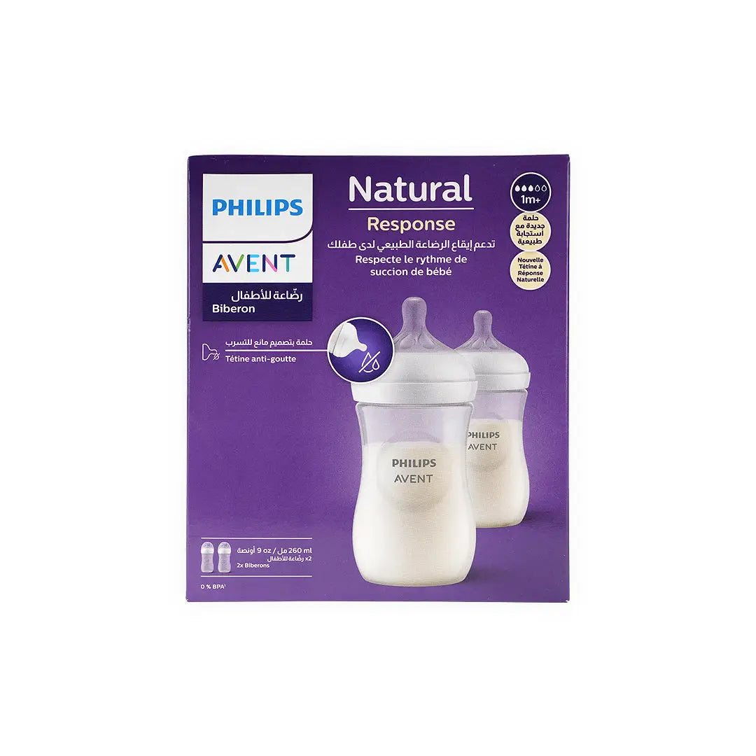 55269-Avent Natural Baby Bottle 1m+ 260ml 2Pcs-SCY903/02(PA703) +7