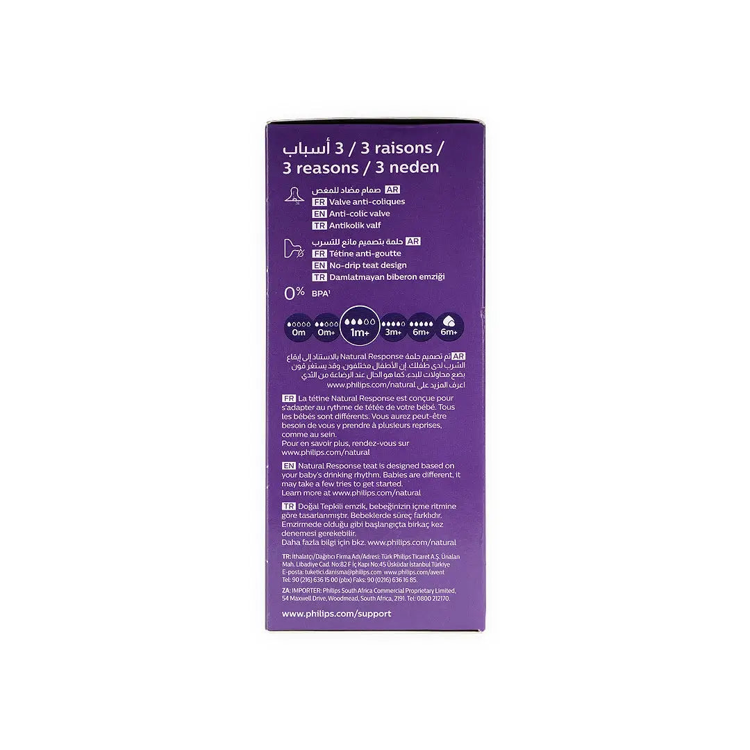 Avent Natural Baby Bottle 0m+ 125ml 2Pcs-SCY903/02(PA703)
