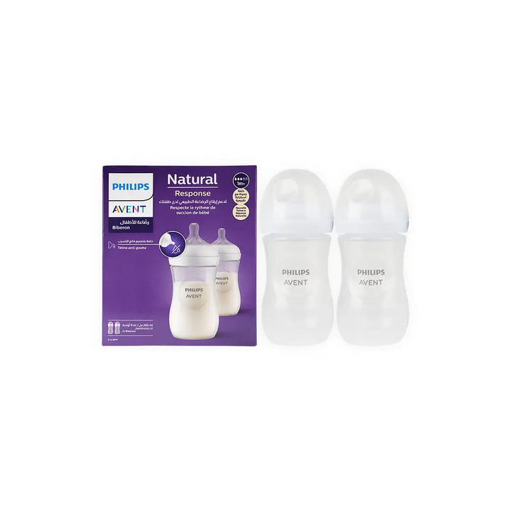 55269-Avent Natural Baby Bottle 1m+ 260ml 2Pcs-SCY903/02(PA703) +1