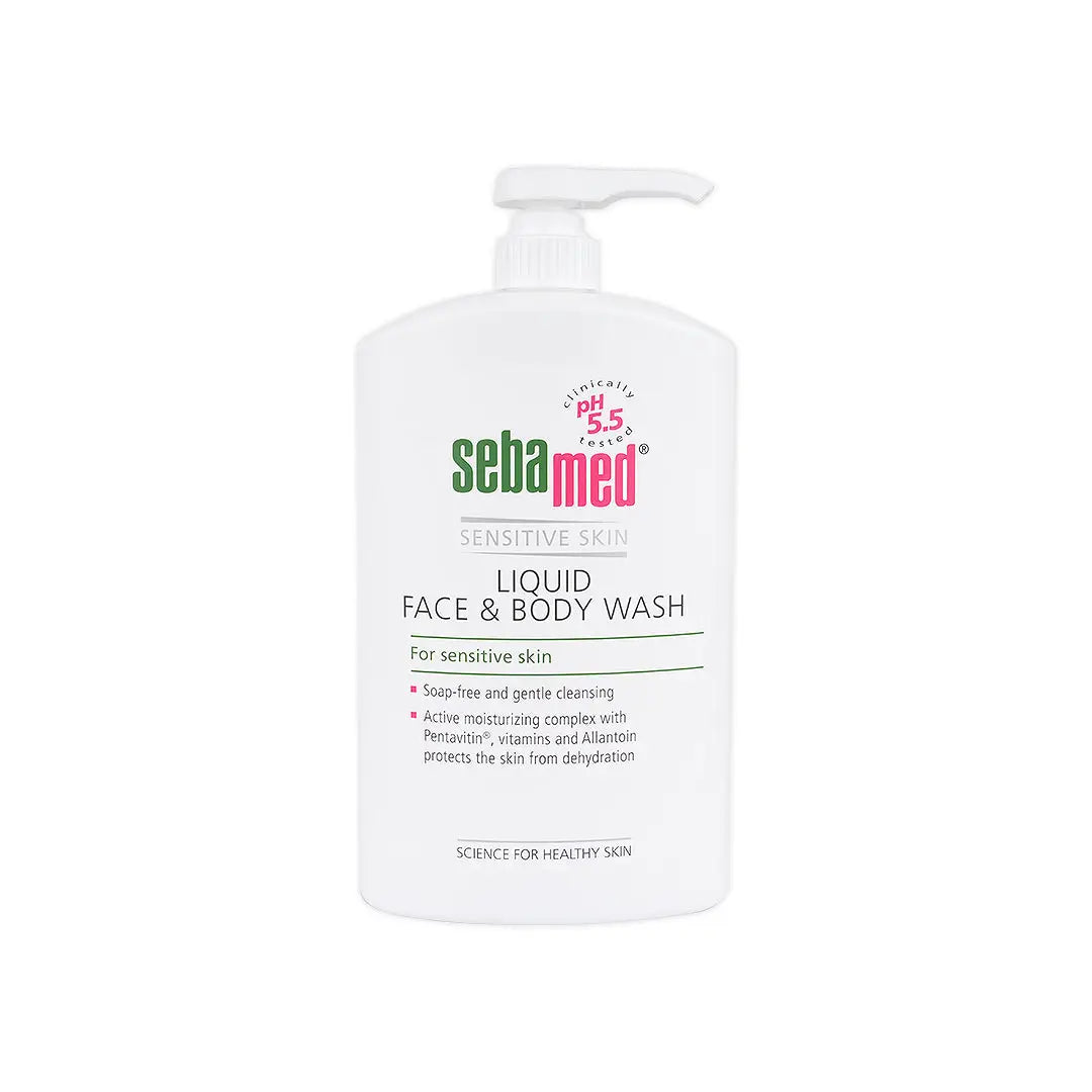 55277-Sebamed Sensitive Skin Face &amp; Body Wash 1000ml +1