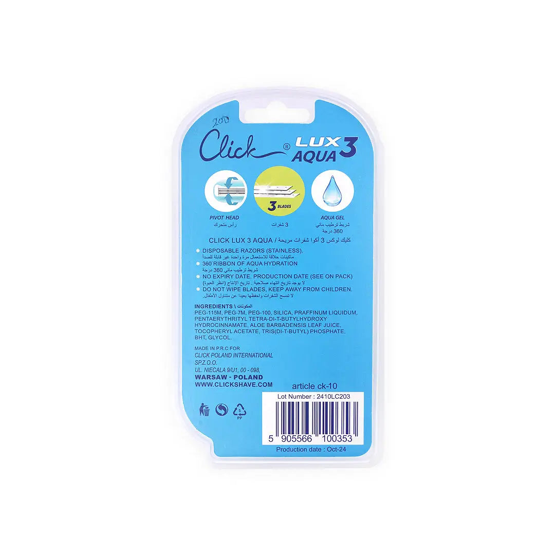 Click Lux3 Aqua 3Blades 2Pcs