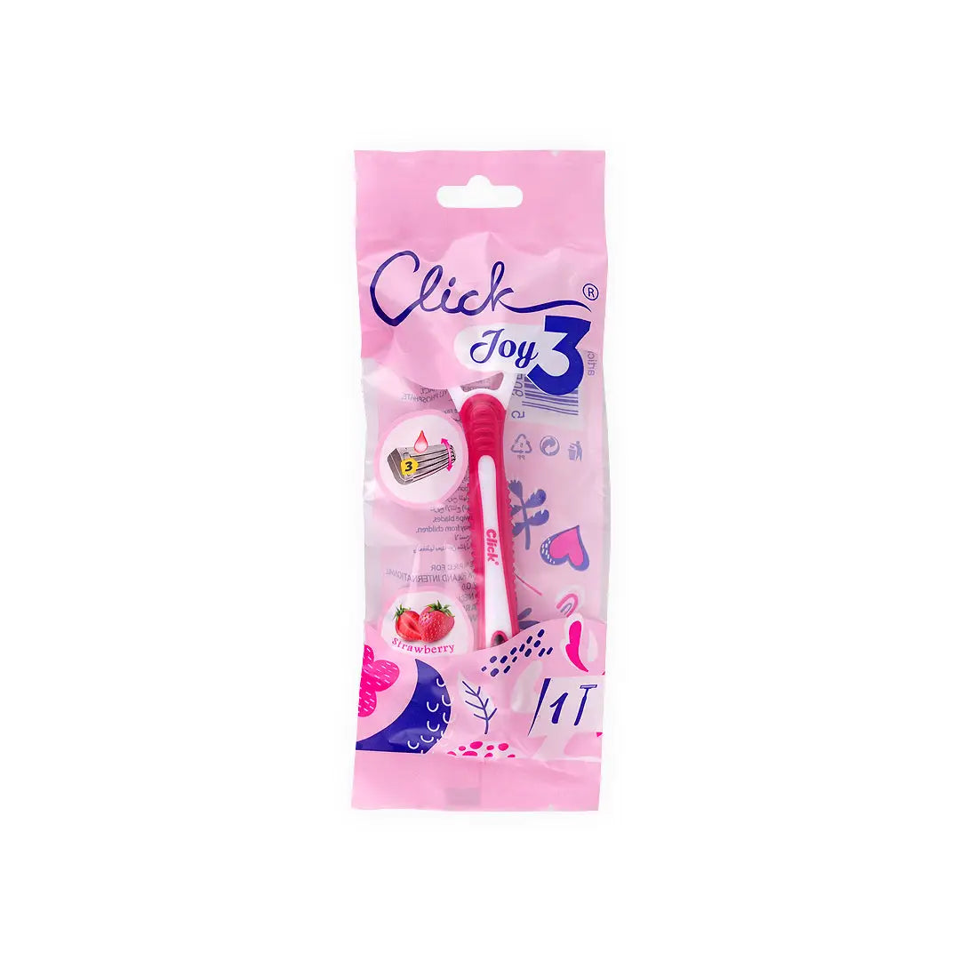 55315-Click Joy 3Blades Strawberry 1Pc