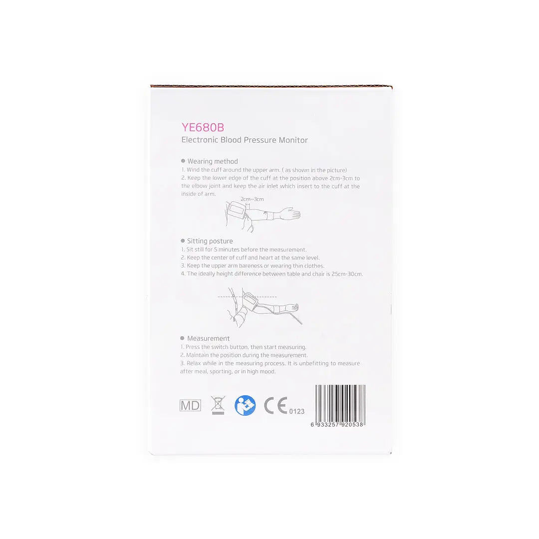 Yuwell Upper Arm BP Monitor with Adaptor-YE680B