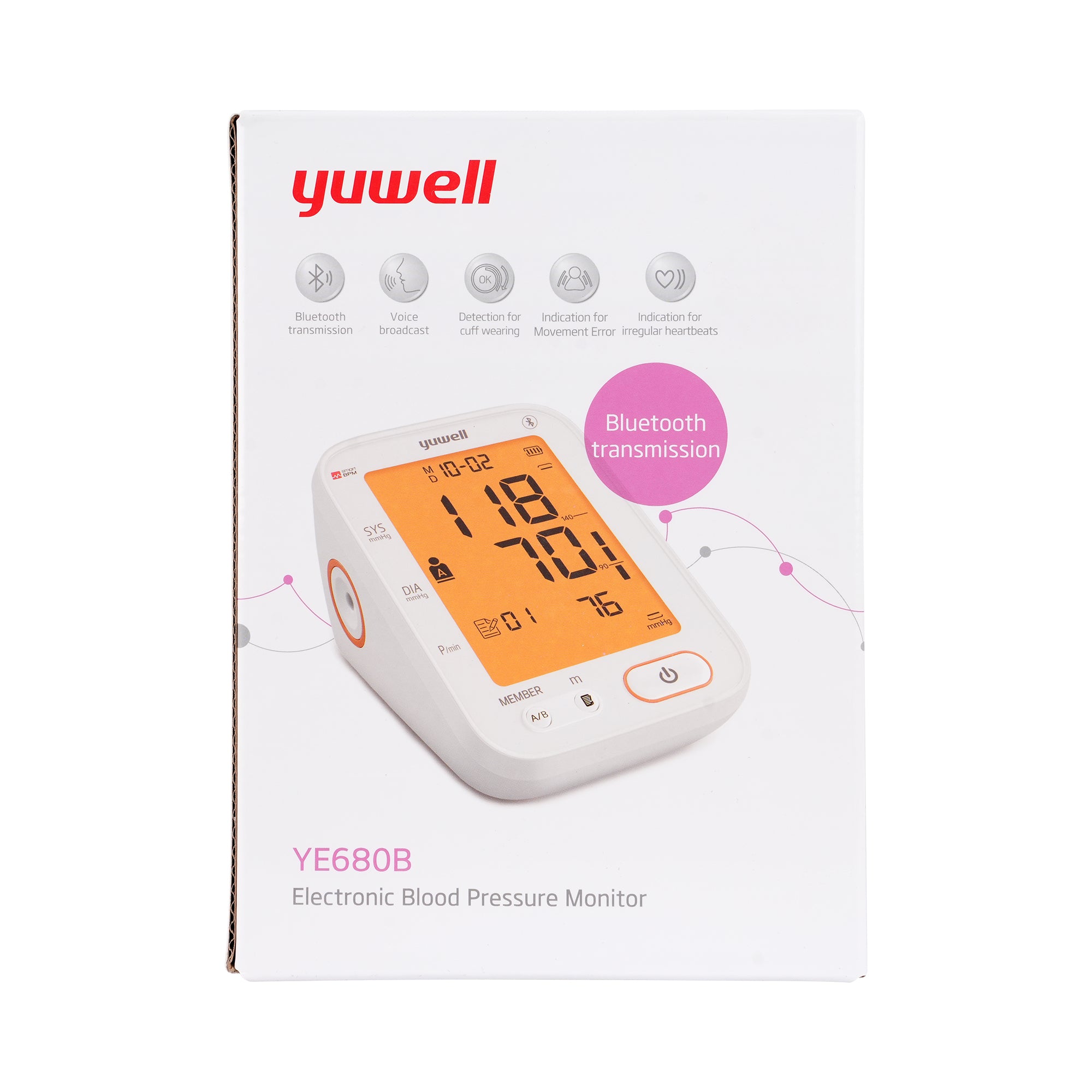 55319-Yuwell Upper Arm BP Monitor with Adaptor-YE680B +2